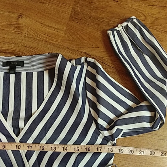 J crew top,  blue and white stripe - Picture 7 of 8